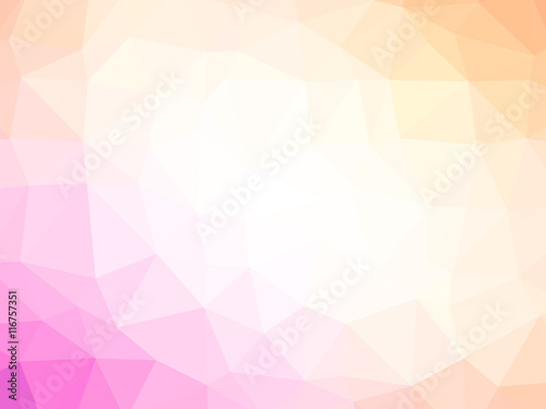 Abstract orange pink gradient polygon shaped background
