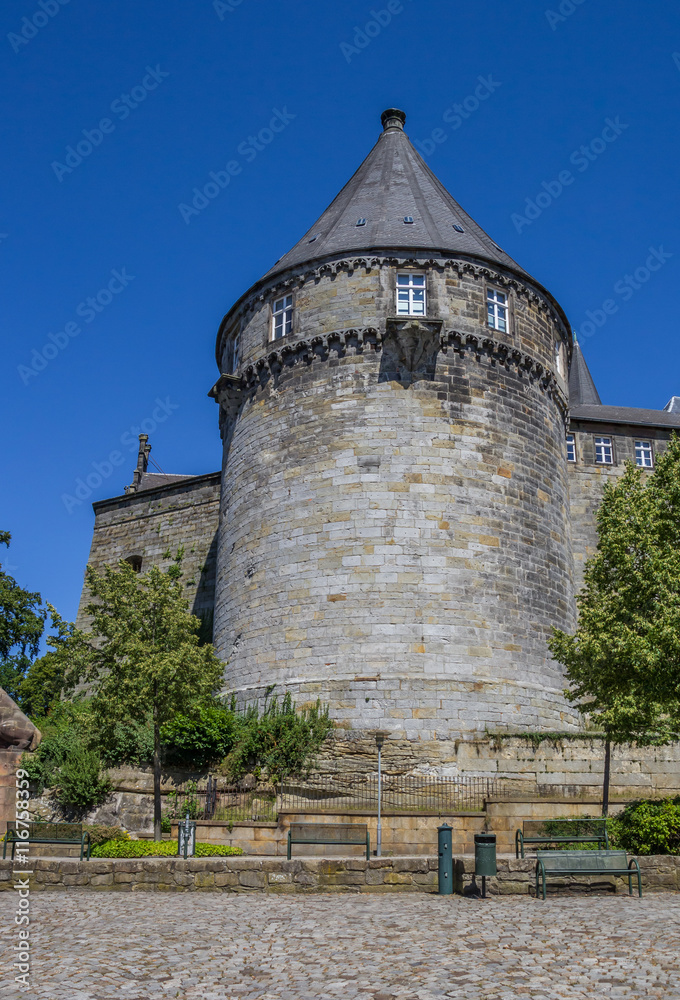 Batterieturm tower in the fortified wall of Bentheim castle