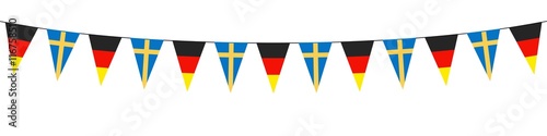 Banner. Garland, pennants. Germany, Sweden