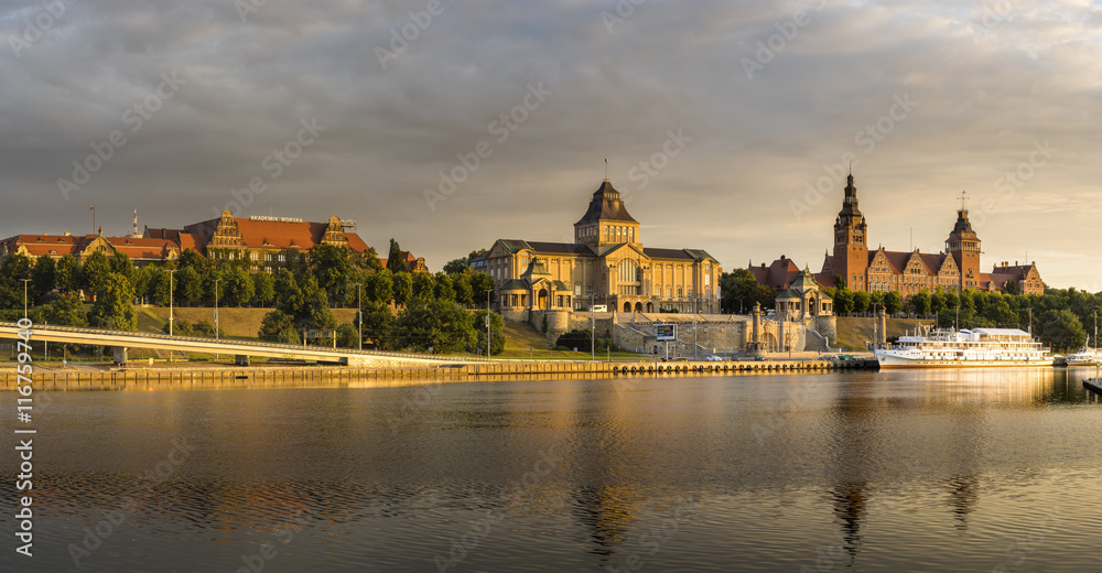 Fototapeta premium Panorama of Old Town in Szczecin,Poland 