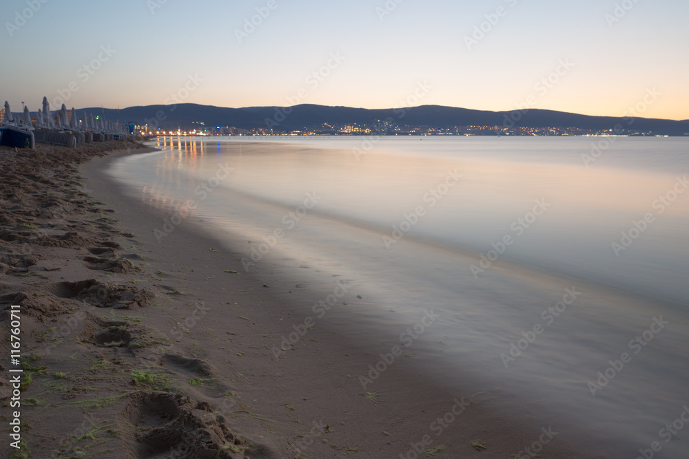 custom made wallpaper toronto digitalempty beach sunny beach at dawn. Bulgaria