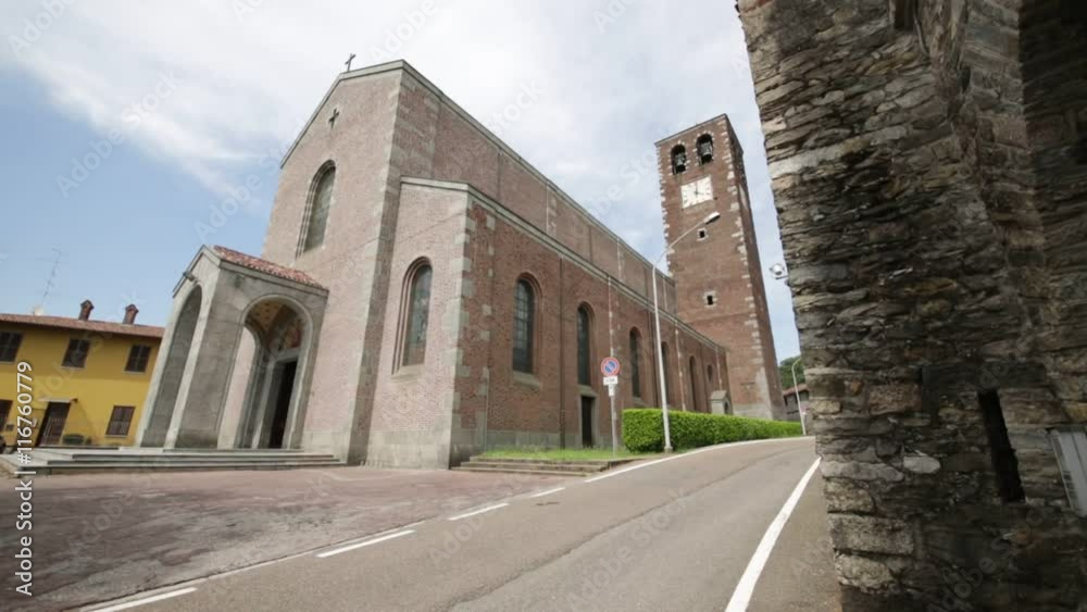 in italy tuebigo ancient religion building for catholic and clock tower. in italy tuebigo ancient religion building for catholic and clock tower.