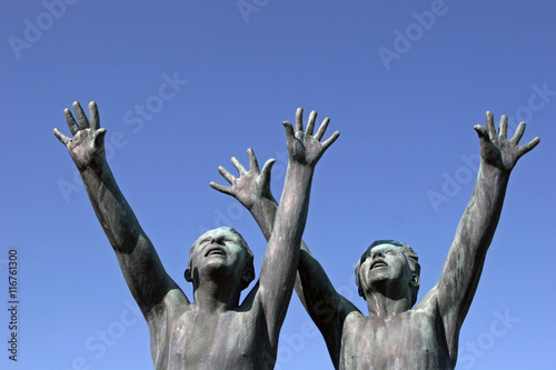 Sculpture of two boys in Vigeland Park, Norway