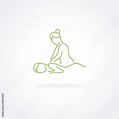 Massage line art logo