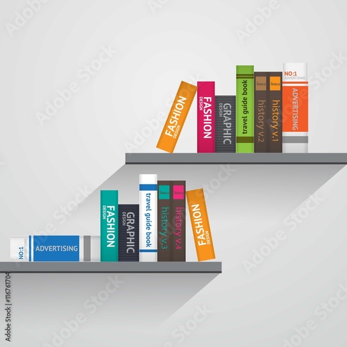 Bookshelves realistic