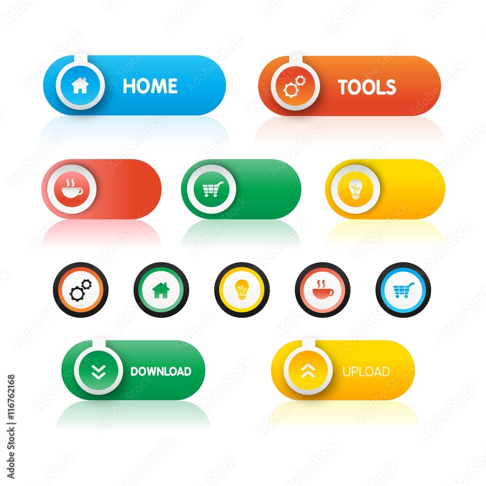 Colorful buttons pack Colorful buttons pack