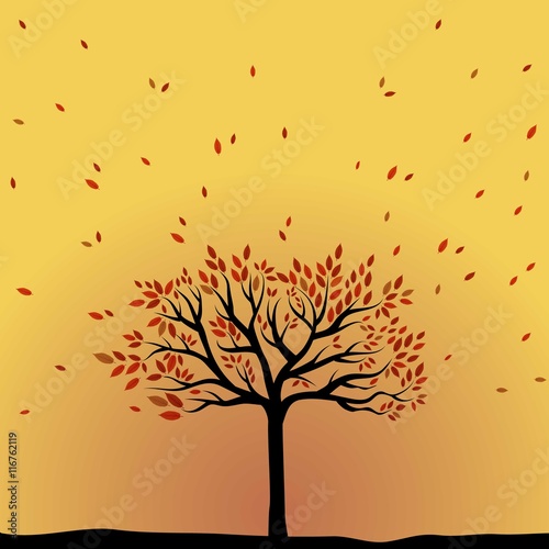 Autumn tree vector