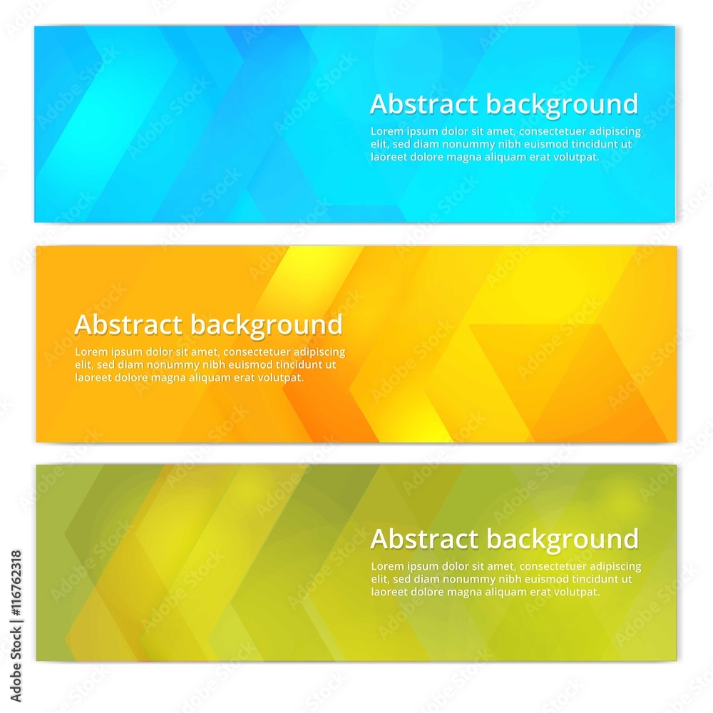 Colorful banner templates