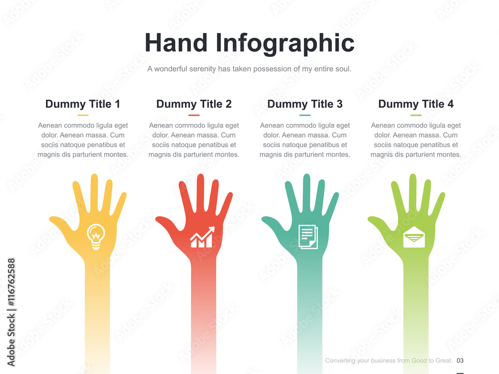 Fototapeta premium Flat business presentation vector slide template with diagram chart
