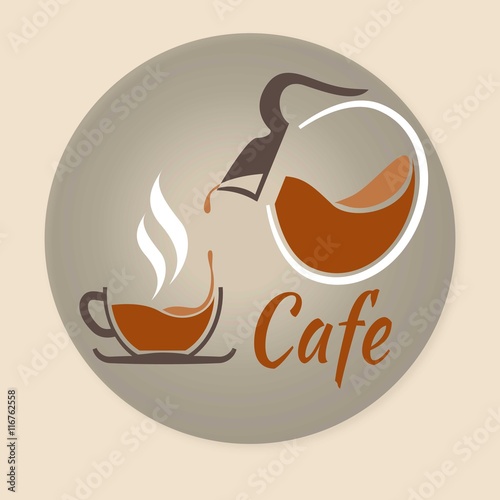 Artistic coffee logo