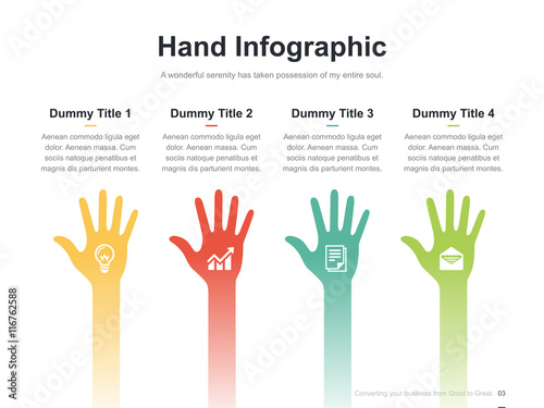 Flat business presentation vector slide template with diagram chart