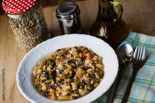 Turkish Traditional Purslane Food / Semizotu. photo