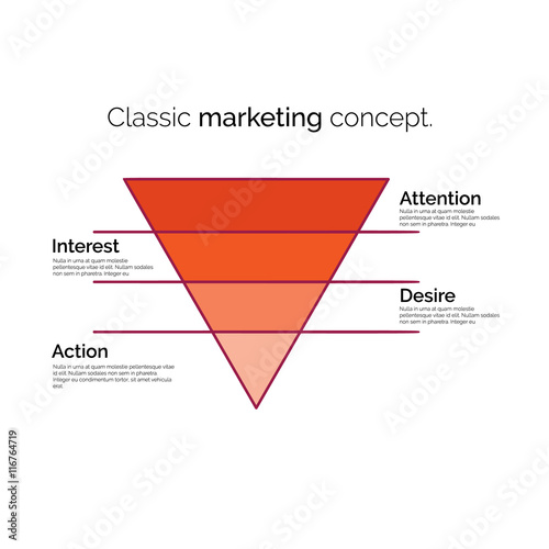 Funnel symbol. Template for marketing, conversion or sales.