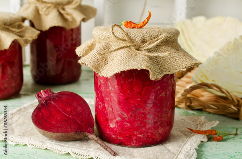 Salad with cabbage and beets