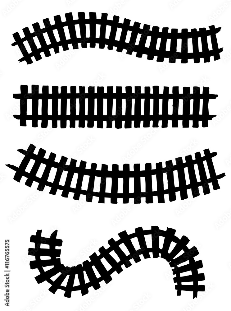 Railway. Vector drawing