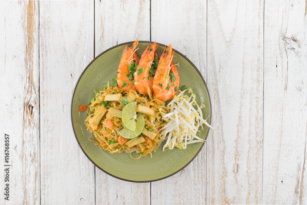 Asian Rice Noodle with Shrimp, PAD THAI Asian Rice Noodle with Shrimp, PAD THAI