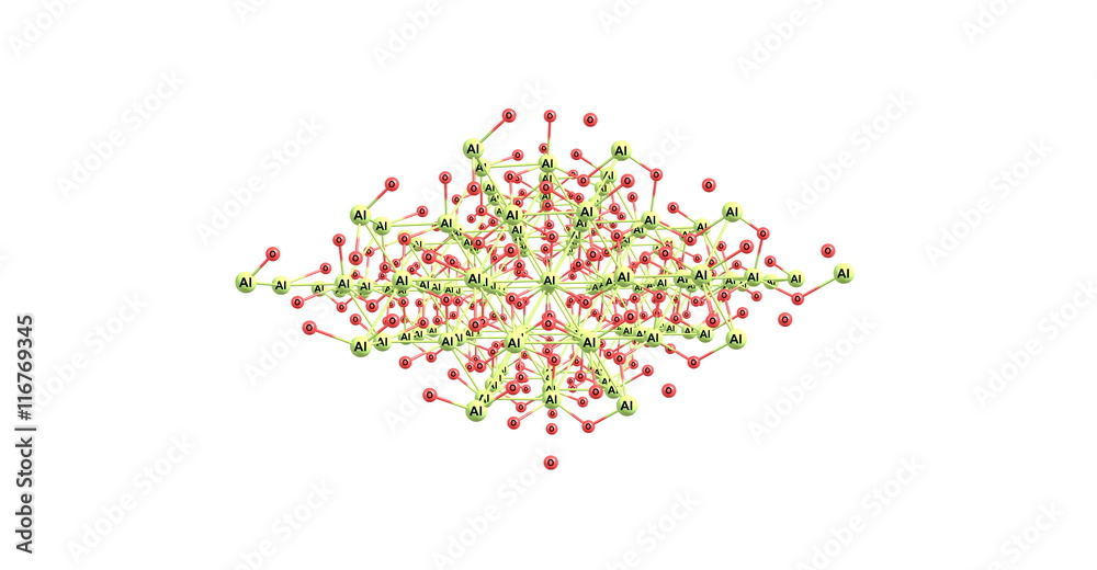 Ruby molecular structure isolated on white Stock Illustration | Adobe Stock
