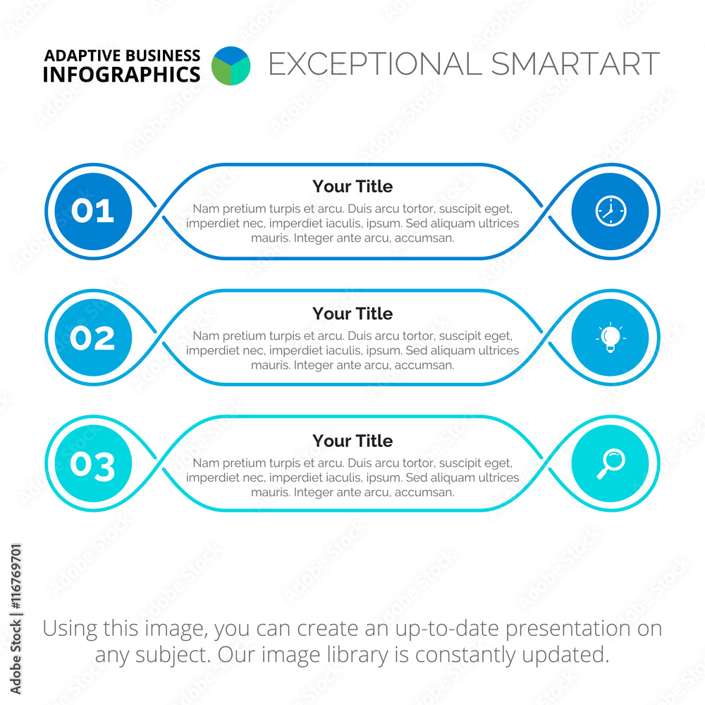 Three Parts Diagram Slide Template 1 Stock Vector | Adobe Stock