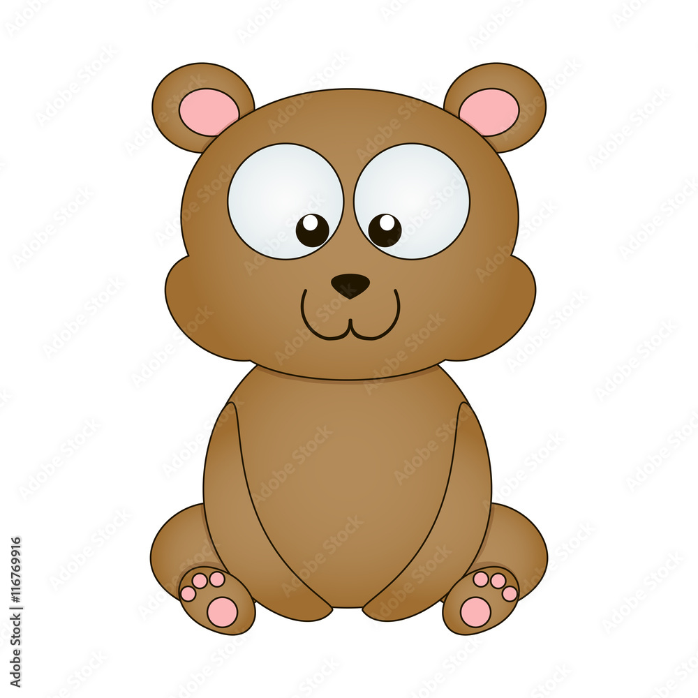 Fototapeta premium funny cartoon bear