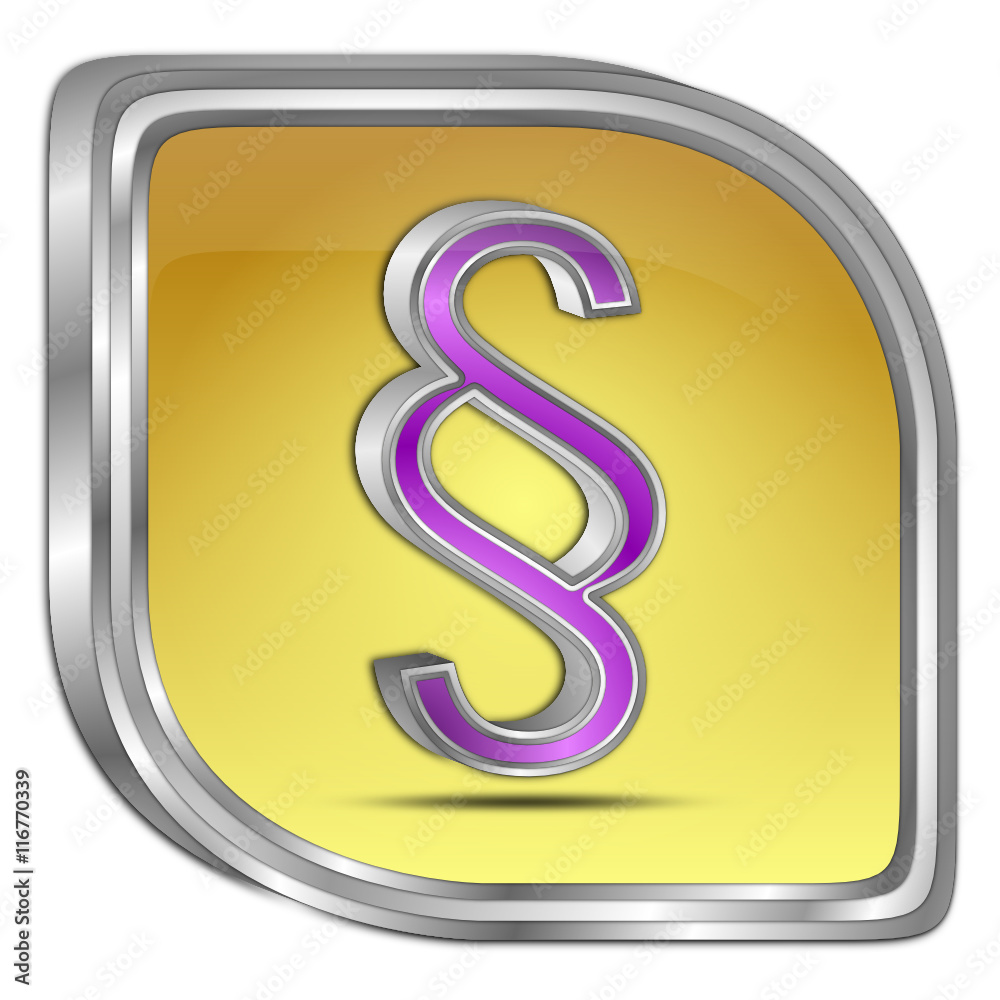 Law paragraph button - 3D illustration Law paragraph button - 3D illustration
