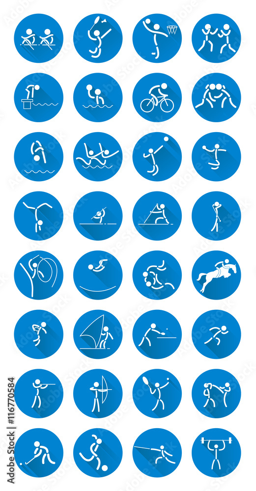 Summer Olympic Games . Icons vector. Eps 10. Summer Olympic Games . Icons vector. Eps 10.