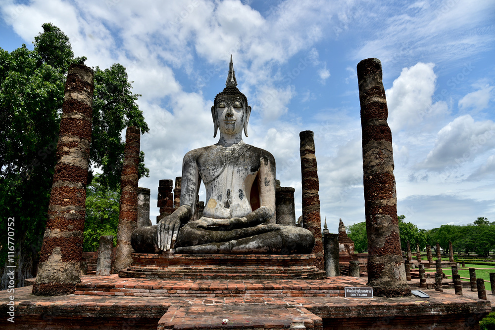 Obraz premium Sukhothai Historical Park, former capital city of Thailand