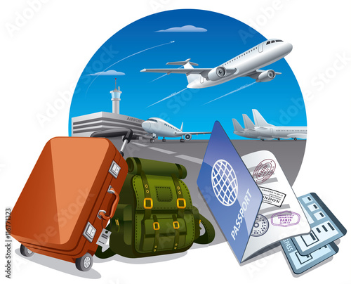  travel by the airplane