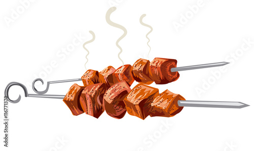 meat kebab grilled