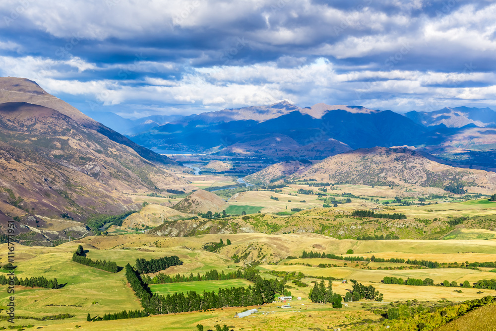 View from Crown Range Lookout, South Island, New Zealand