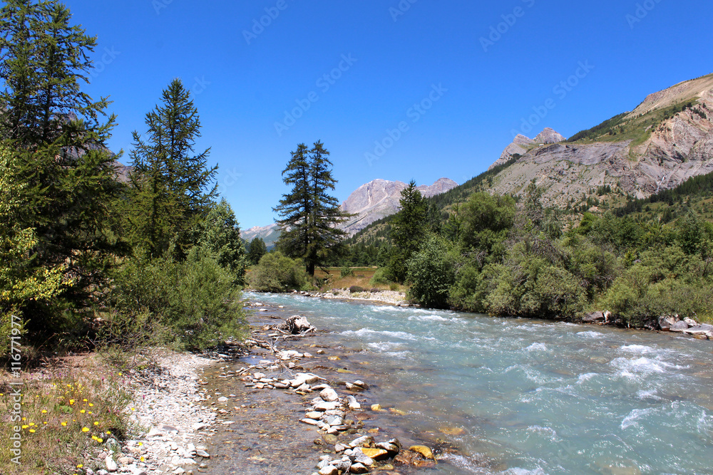 Fototapeta premium Vallée de la Guisane / Serre Chevalier (Hautes-Alpes - France)