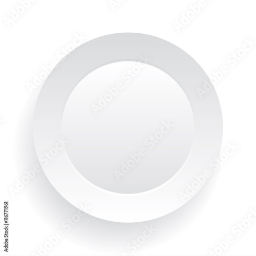 Empty White plate vector