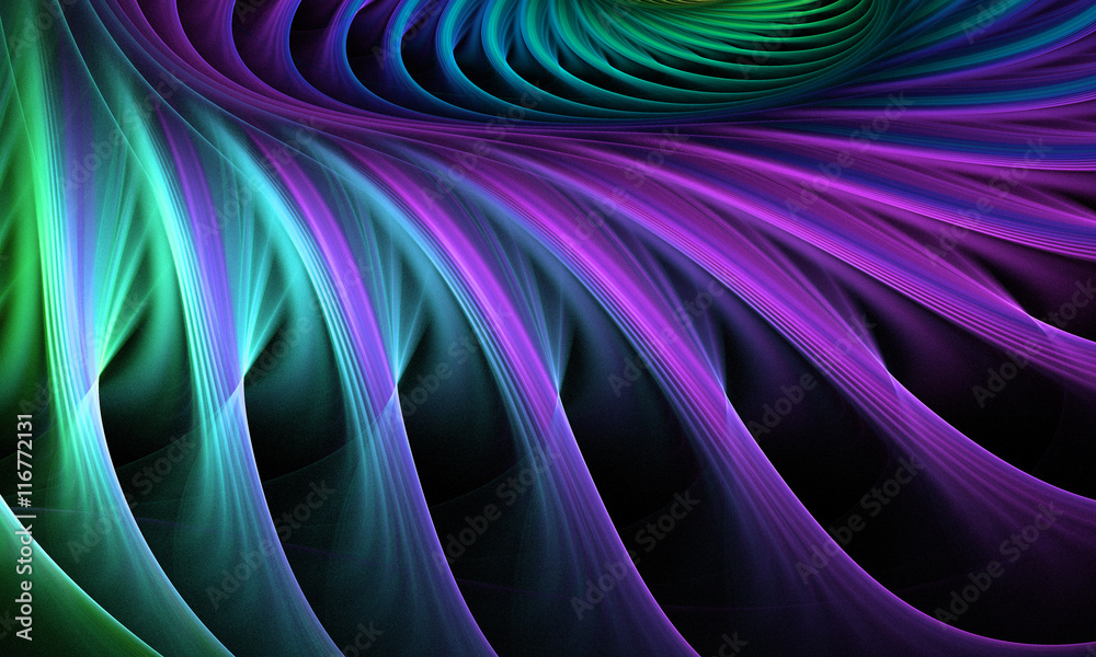 Obraz premium Abstract fractal. Fractal art background for creative design. Decoration for wallpaper desktop, poster, cover booklet, card. Psychedelic. Print for clothes, t-shirt.