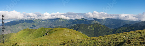 Panorama of amazing summer Slovak mountains