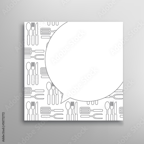 Cooking party invitation. Culinary school vector template.