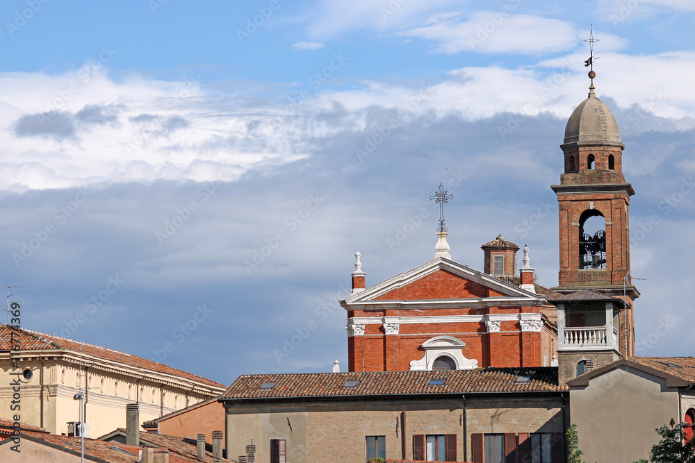 church and buildings Rimini Italy