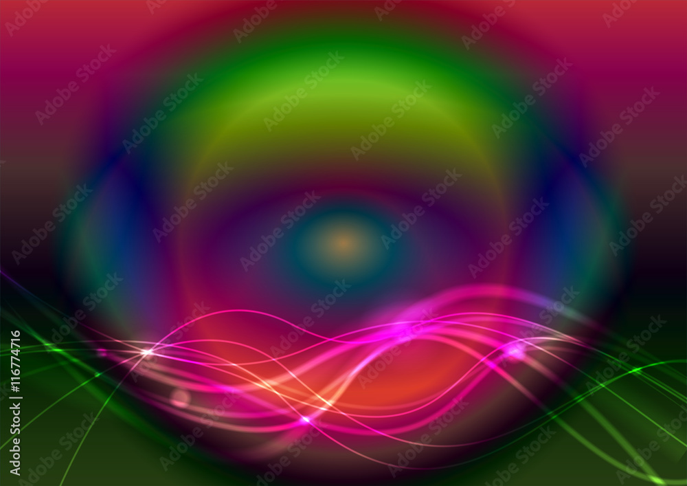 Naklejka premium Streszczenie faliste linie