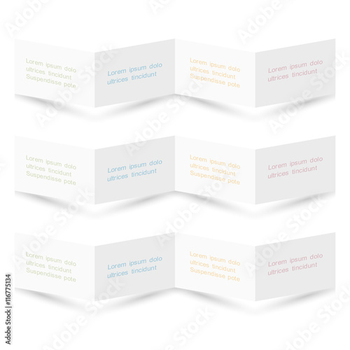 White Origami Paper Banners with shadows and place for text