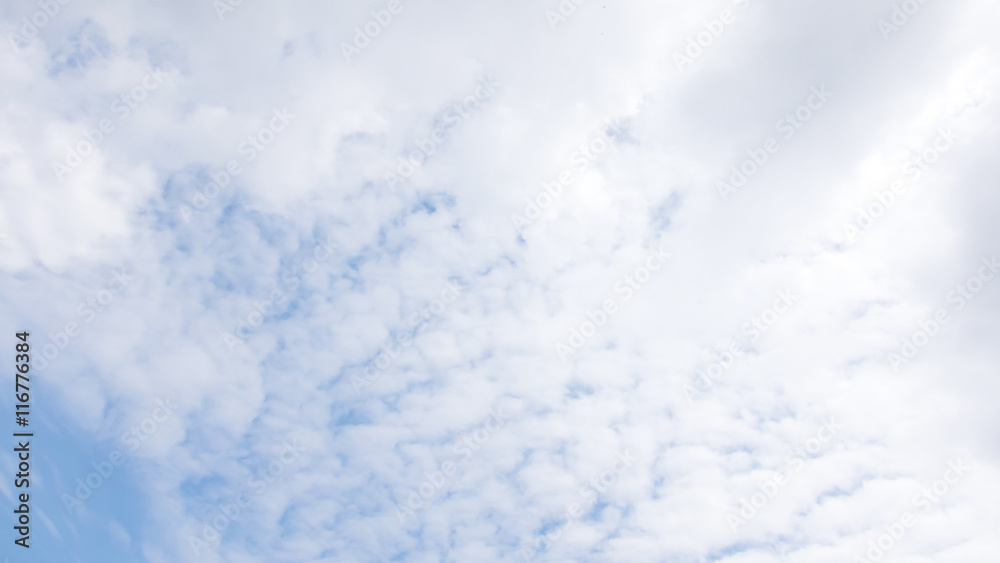 Clouds in blue sky.With copy space.