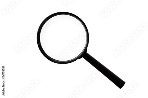 Magnifying glass isolated on white background
