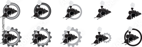 Steam locomotive logo