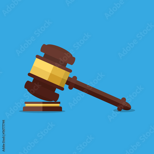 Wooden judges gavel