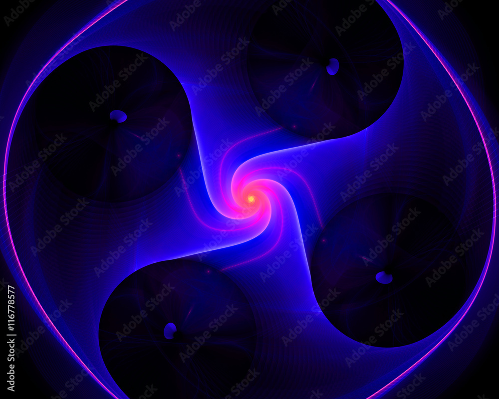 Fototapeta premium Abstract fractal. Fractal art background for creative design. Decoration for wallpaper desktop, poster, cover booklet, card. Psychedelic. Print for clothes, t-shirt.