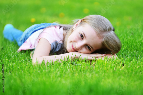  girl on grass