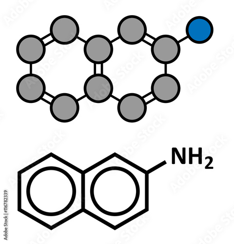 2-naphthylamine carcinogen molecule.