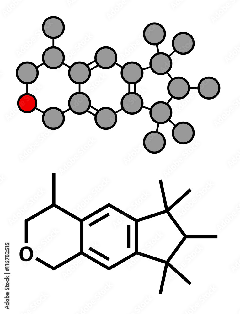 Galaxolide (HHCB) synthetic musk molecule. 