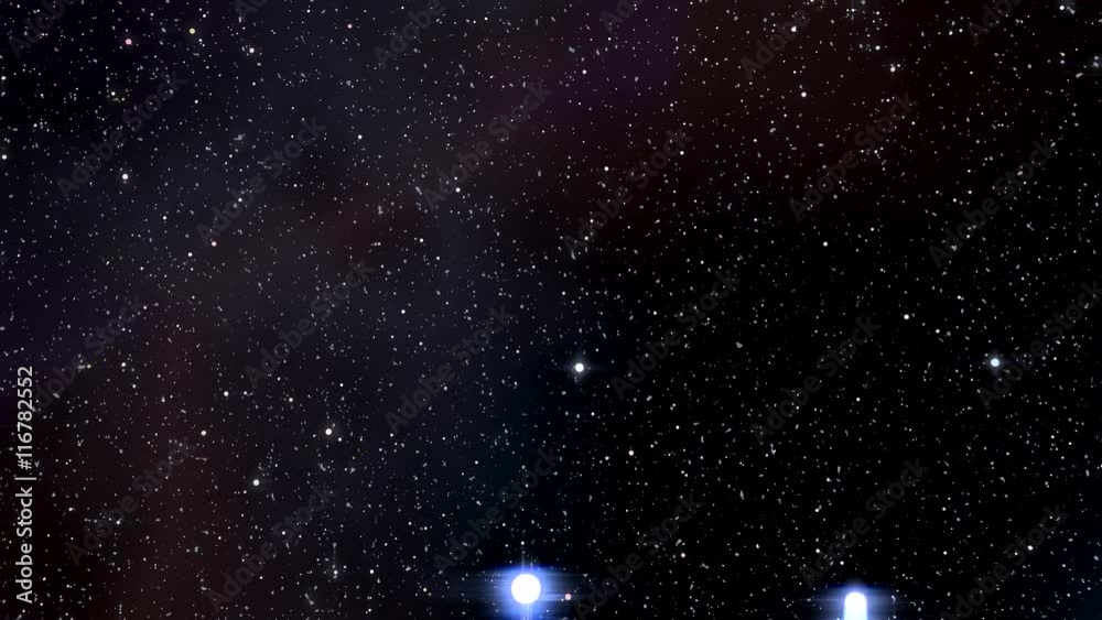 Space warp speed hyperspace journey through starfield nebula loop 4K
