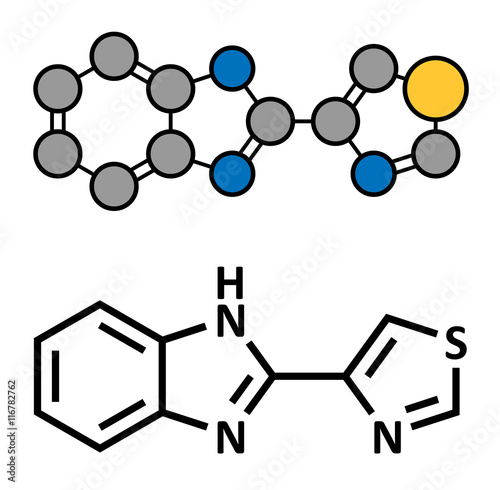thiabendazole (tiabendazole) fungicidal and anti-parasite molecule photo