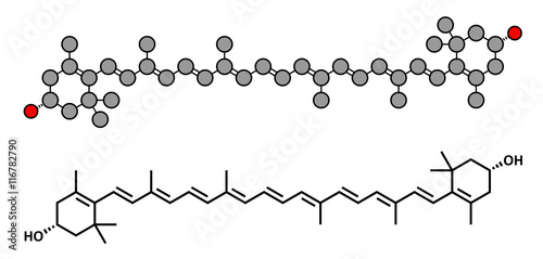 Zeaxanthin yellow pigment molecule. 