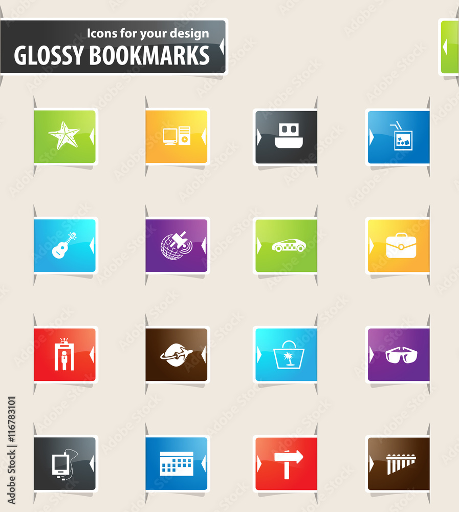 Travel Bookmark Icons