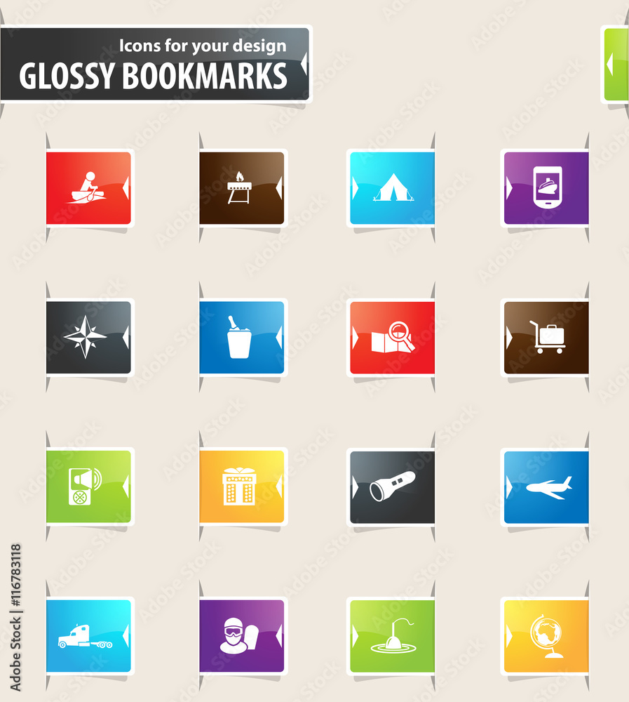 Travel Bookmark Icons